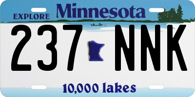 MN license plate 237NNK
