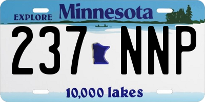 MN license plate 237NNP