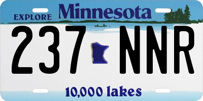 MN license plate 237NNR