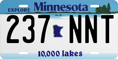 MN license plate 237NNT
