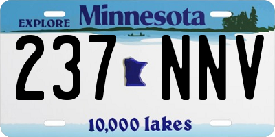 MN license plate 237NNV