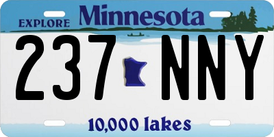 MN license plate 237NNY