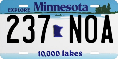 MN license plate 237NOA