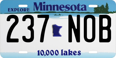 MN license plate 237NOB