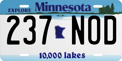 MN license plate 237NOD