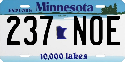 MN license plate 237NOE