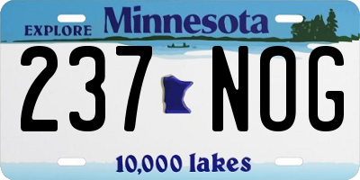MN license plate 237NOG