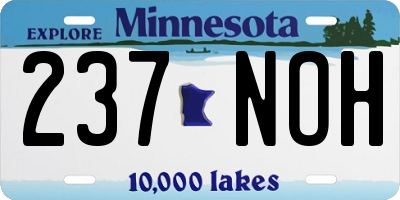 MN license plate 237NOH
