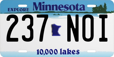 MN license plate 237NOI