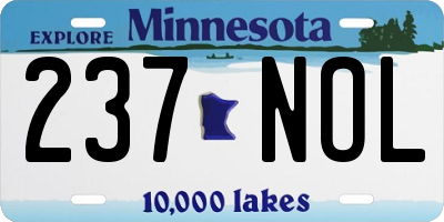 MN license plate 237NOL