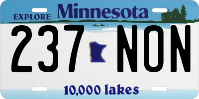 MN license plate 237NON