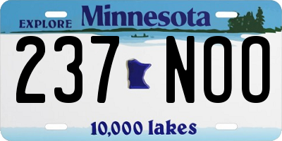 MN license plate 237NOO