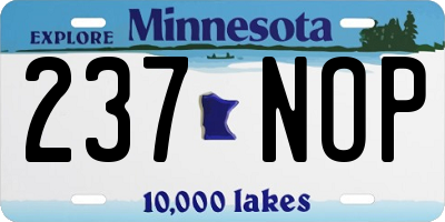 MN license plate 237NOP