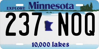 MN license plate 237NOQ