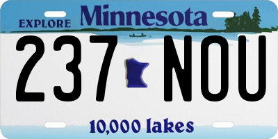 MN license plate 237NOU