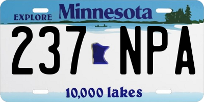 MN license plate 237NPA