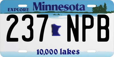 MN license plate 237NPB