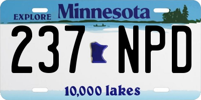 MN license plate 237NPD