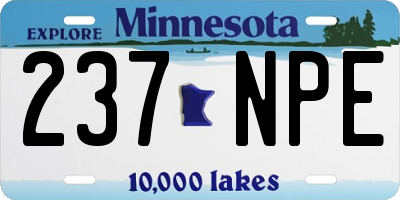 MN license plate 237NPE