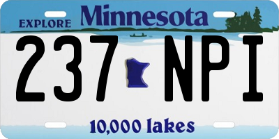 MN license plate 237NPI