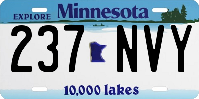 MN license plate 237NVY