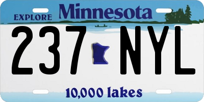 MN license plate 237NYL