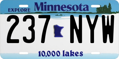 MN license plate 237NYW