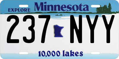 MN license plate 237NYY