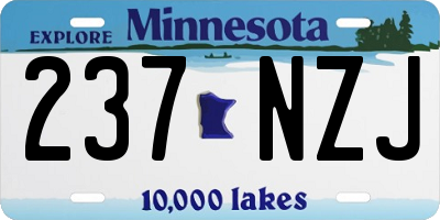 MN license plate 237NZJ