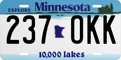 MN license plate 237OKK