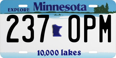 MN license plate 237OPM