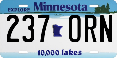 MN license plate 237ORN