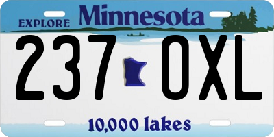 MN license plate 237OXL