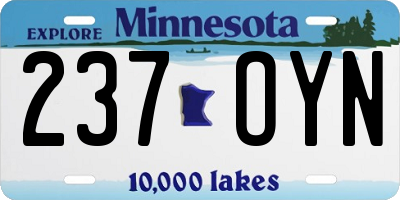MN license plate 237OYN
