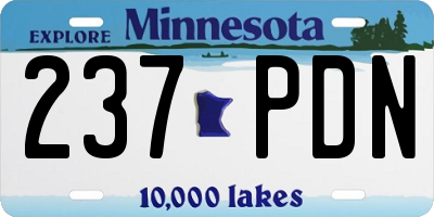MN license plate 237PDN