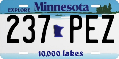 MN license plate 237PEZ