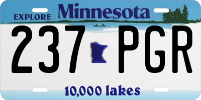 MN license plate 237PGR