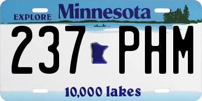 MN license plate 237PHM