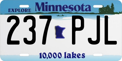MN license plate 237PJL