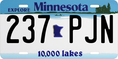 MN license plate 237PJN