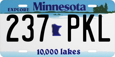 MN license plate 237PKL