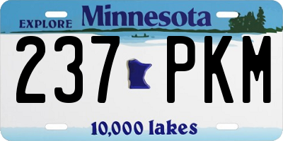 MN license plate 237PKM