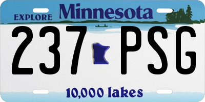 MN license plate 237PSG
