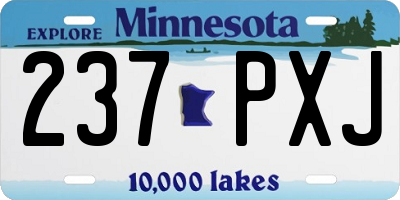 MN license plate 237PXJ