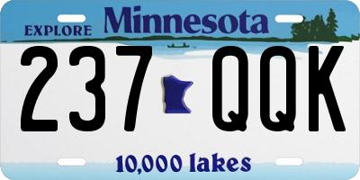 MN license plate 237QQK