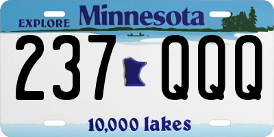 MN license plate 237QQQ