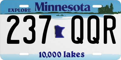 MN license plate 237QQR