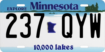 MN license plate 237QYW