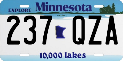 MN license plate 237QZA