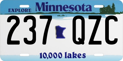 MN license plate 237QZC